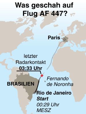 Die A330-200 war in Rio am Montag um 19.29 Uhr Ortszeit abgehoben. Was geschah auf Flug AF 447?