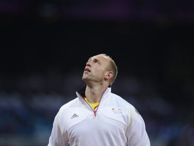 Diskus-Olympiasieger Robert Harting ist in London ausgeraubt worden. Foto: Marius Becker Ausgeraubt