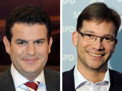 Hubertus Heil (l.) und Florian Pronold sollen Stellvertereter von SPD-Fraktionschef Frank-Walter Steinmeier werden. Hubertus Heil und Florian Pronold