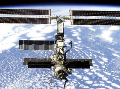 Blick auf die Internationale Raumstation ISS (Archivbild). Raumstation ISS