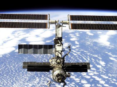 Blick auf die Internationale Raumstation ISS: Auch von hier aus wurde gewählt. Raumstation ISS