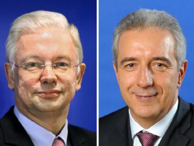 Ministerpräsidenten schwarz-gelber Landesregierungen: Roland Koch (Hessen) und Stanislaw Tillich (Sachsen). Koch und Tillich