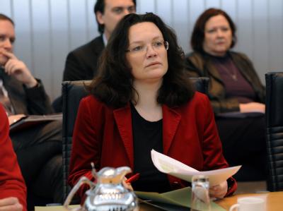 SPD-Generalsekretärin Andrea Nahles unterstützt eine Aufstockung der deutschen Truppen in Afghanistan. Andrea Nahles