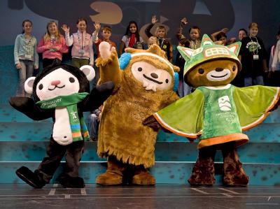 Miga, Quatchi und Sumi: Die Maskottchen für die Olympischen Winterspiele in Vancouver. Maskottchen