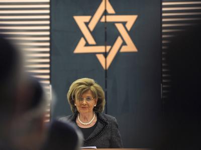 Charlotte Knobloch am Donnerstag während der Einweihung des Neubaus der Synagoge von Osnabrück. Charlotte Knobloch