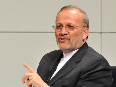 Irans Außenminister Manuchehr Mottaki in München. Mottaki