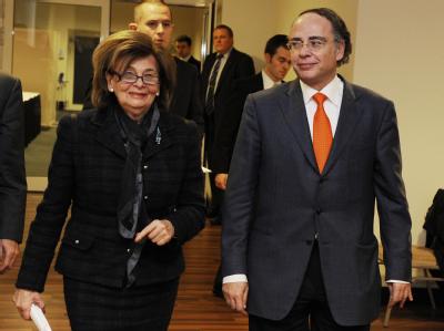 Charlotte Knobloch, Vorsitzende des Zentralrates der Juden in Deutschland, und Vizepräsident Dieter Graumann. Charlotte Knobloch tritt nicht erneut an