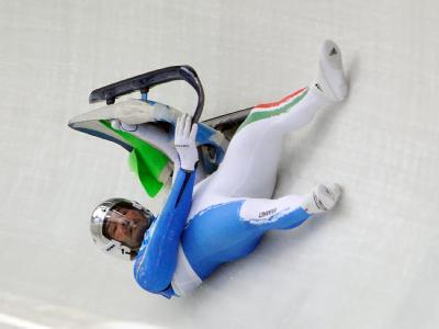 Auch Gold-Favorit Armin Zöggeler kam auf der extrem schwierigen Bahn zu Fall. Armin Zöggeler