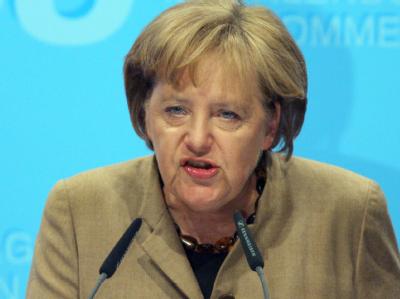 Bundeskanzlerin Angela Merkel beim Politischen Aschermittwoch der CDU Mecklenburg-Vorpommern. Merkel