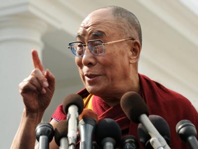 Der Dalai Lama nach seinem Treffen mit US-Präsident Obama. Dalai Lama