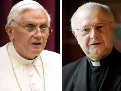 Die Kombo zeigt Papst Benedikt XVI. und den Vorsitzenden der Deutschen Bischofskonferenz, Robert Zollitsch Papst Benedikt und Bischof Zollitsch