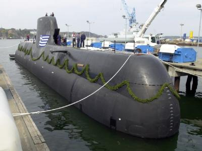 U-Boot-Taufe in Kiel vor der Auslieferung an die griechische Marine (Archivbild). Wichtigstes Abnehmerland für die deutsche Rüstungsindustrie waren in den vergangenen Jahren die Türkei, Griechenland und Südafrika. U-Boot-Taufe in Kiel
