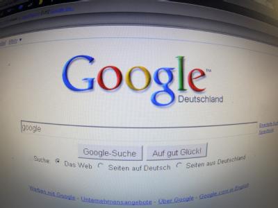 Die Startseite von Google Deutschland. Google
