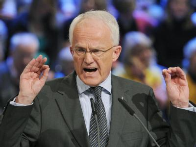 Ministerpräsident Jürgen Rüttgers am Samstag beim Wahlkampfauftakt in Oberhausen. Wahlkampfauftakt