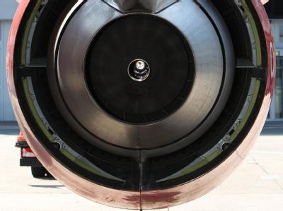 Blick in das Triebwerk einer Airbus Linienmaschine: Die Vulkanasche kann die Triebwerke beschädigen. Wunder Punkt Triebwerk