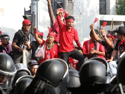 Konfrontation zwischen den oppositionellen Anspannung in Bangkok