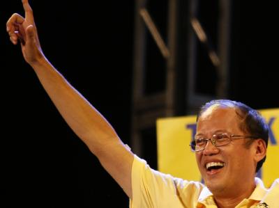 Der philippinische Präsidentschaftskandidat Benigno Benigno Aquino jr.