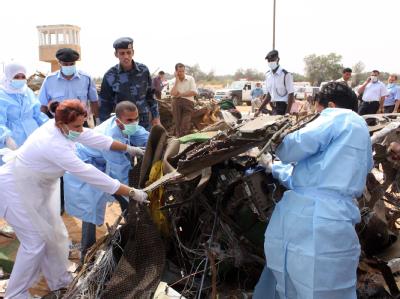 Beim Absturz einer Passagiermaschine auf dem Flughafen der libyschen Hauptstadt Tripolis sind 103 Menschen ums Leben gekommen. Flugzeugabsturz in Tripolis