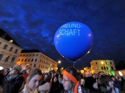 Ein Ballon mit der Aufschrift Kirchentag