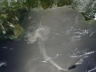 Ölteppich im Golf von Mexiko vom Weltall aus gesehen. Bild: NASA Ölteppich im Golf von Mexiko