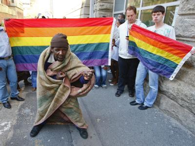 In Malawi, einem armen Agrar-Land in Südostafrika mit etwa 14 Millionen Einwohnern, ist Homosexualität wie in vielen anderen afrikanischen Ländern gesetzeswidrig. Protest gegen Schwulen-Hatz in Malawi