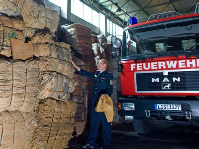 Sandsäcke im Lager des Katastrophenschutzzentrums im brandenburgischen Beeskow. Katastrophenschutz