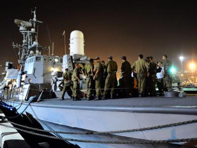 Israelische Soldaten bereiten sich auf die Aktion gegen die «Solidaritätsflotte» vor. Israelische Marine