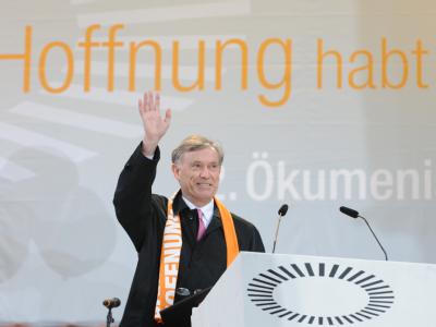 Auf dem Ökumenischen Kirchentag in München betonte Horst Köhler die Bedeutung der Christen für die Gestaltung einer solidarischen Welt. Horst Köhler