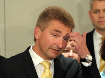 Der FDP-Landesvorsitzende Andreas Pinkwart nach dem Ende der Sondierungsgespräche. Ernüchterung