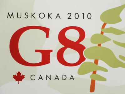Das Logo des G8-Gipfels 2010 im kanadischen Toronto. G8/G20-Gipfel