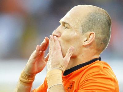 Arjen Robben hat bei der WM in Südafrika sein erstes Tor erzielt. Arjen Robben
