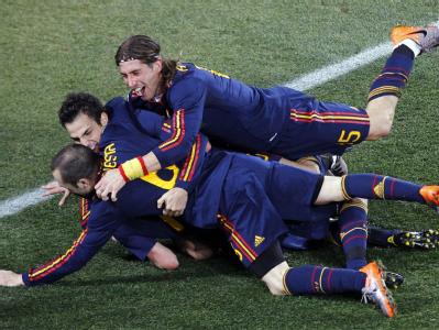 Die Freude über den Einzug ins WM-Halbfinale kannte bei den Spaniern kaum noch Grenzen. Jubel