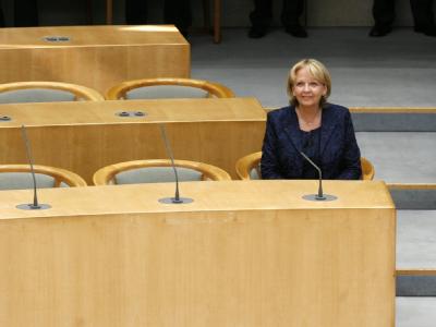 Die neue Ministerpräsidentin von Nordrhein-Westfalen, Hannelore Kraft im Landtag in Düsseldorf. Kraft