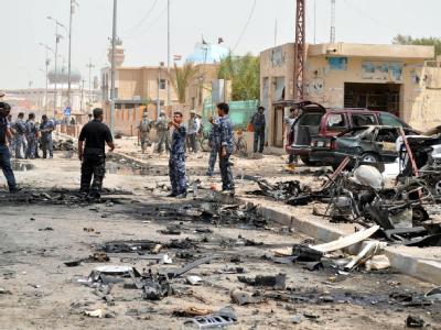 US-Soldaten an einem Anschlagsort im Irak. (Archivbild) Selbstmordanschlag in Ramadi