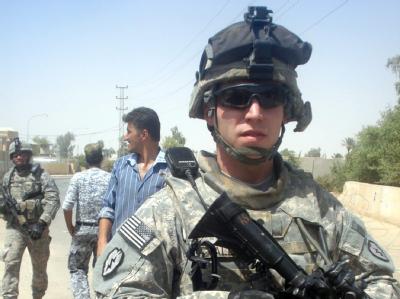 Ein US-Soldat in Samara (Archivfoto vom 04.08.2009). US-Soldat