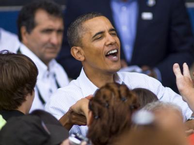 US-Präsident Obama lässt sich von Anhängern feiern. Kongresswahlkampf eröffnet
