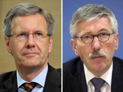 Bundespräsident Christian Wulff und Thilo Sarrazin. Wulff und Sarrazin