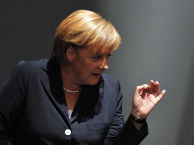 Bundeskanzlerin Angela Merkel während der Generaldebatte. Merkel