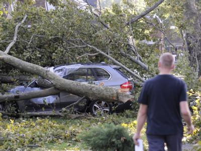 Ein Sturm, der «praktisch aus dem Nichts» kam, hat den Verkehr in New York fast zum Erliegen gebracht. Sturm in New York