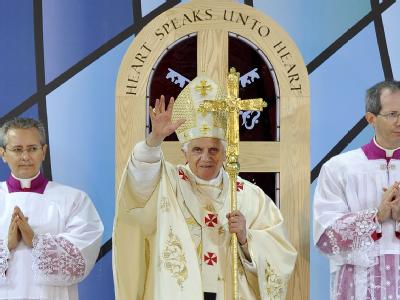 Papst Benedikt XVI kurz vor der Seligsprechung von Kardinal John Henry Newman. Papst in Großbritannien