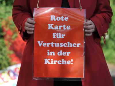 Protest gegen die Vertuschung von Kindesmissbrauch in der katholischen Kirche. (Archivbild) Protest gegen sexuellen Missbrauch