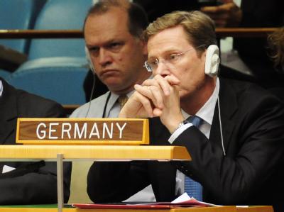 Außenminister Westerwelle (FDP) nimmt an der 65. Generalversammlung der Vereinten Nationen in New York teil. UN-Vollversammlung Westerwelle