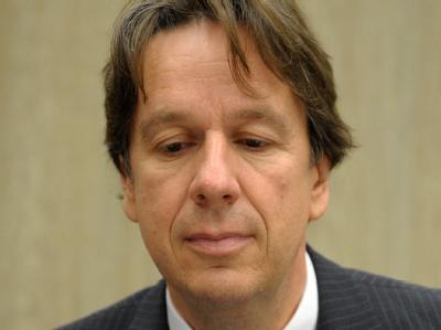 Wettermoderator Jörg Kachelmann in einen Gerichtssaal des Landgerichts in Mannheim. Jörg Kachelmann