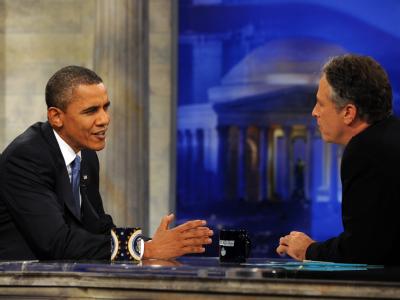 US-Präsident Obama in der TV-Show von Kult-Komiker Jon Stewart. Obama bei Comedy-Show