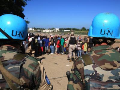 UN-Blauhelme bewachen die Grenze zwischen Haiti und der Dominikanischen Republik. Blauhelme