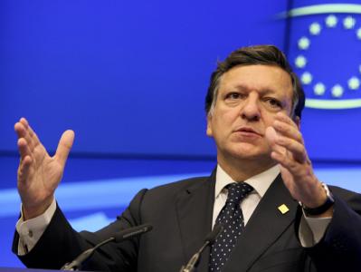EU-Kommissionspräsident Barroso während einer Pressekonferenz zu den Gipfel-Ergebnissen. EU-Kommissionspräsident