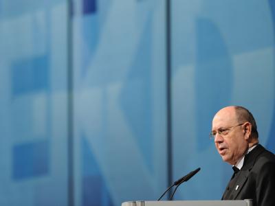 Präses Nikolaus Schneider auf der EKD-Synode. EKD-Synode