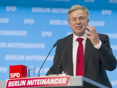 Der Regierende Bürgermeister von Berlin, Klaus Wowereit, möchte auch nach 2011 weiterregieren. Landesparteitag der Berliner SPD