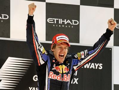 Jubel! Vettel gewinnt den Großen Preis von Abu Dhabi und wird damit beim letzten Saisonrennen Weltmeister. Vettel wird Weltmeister
