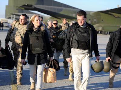 Verteidigungsminister Karl Theodor zu Guttenberg in Kundus. (Archvbild) Guttenberg in Afghanistan